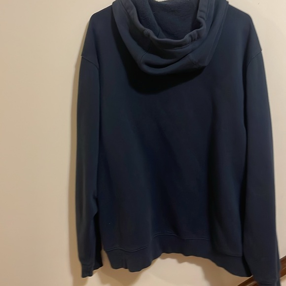 Adidas hoodie men’s large navy blue embroidered excellent condition - Picture 2 of 7